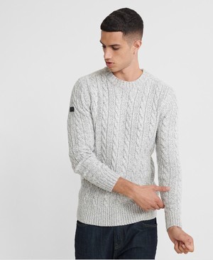 Superdry Jacob Crew Neck Férfi Ugró Fehér | ERJPC2105